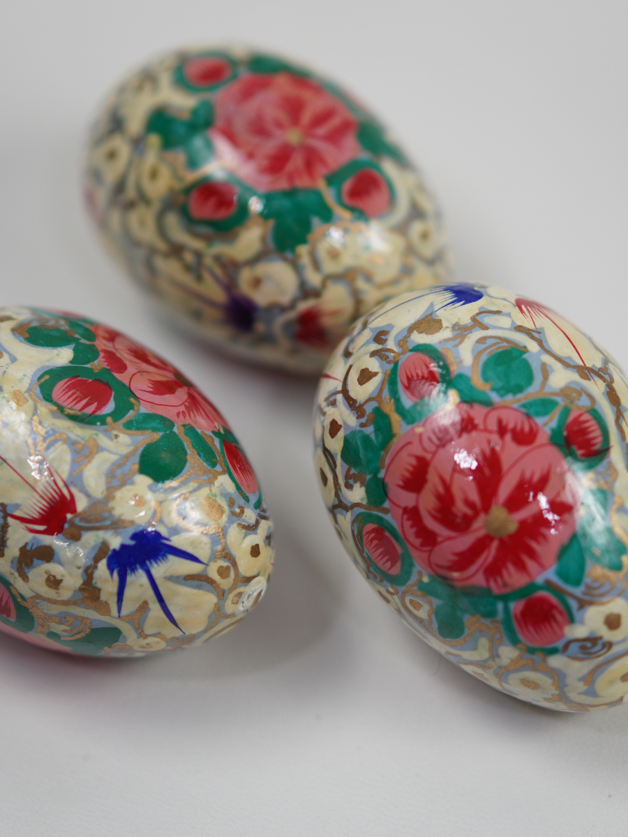Egg Balls Paper Mache - Christmas Ornaments & Hanging Festive Décor - KaarKash